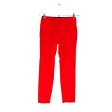 ZARA Red Cotton Blend Skinny Pants