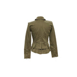 WHBM Green Cotton Twill Basic Jacket