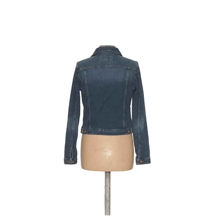 LOFT Blue Cotton Basic Jacket - Women's M