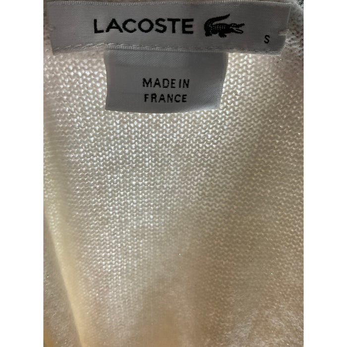 LACOSTE Cream Wool Blouse - Women's Size S