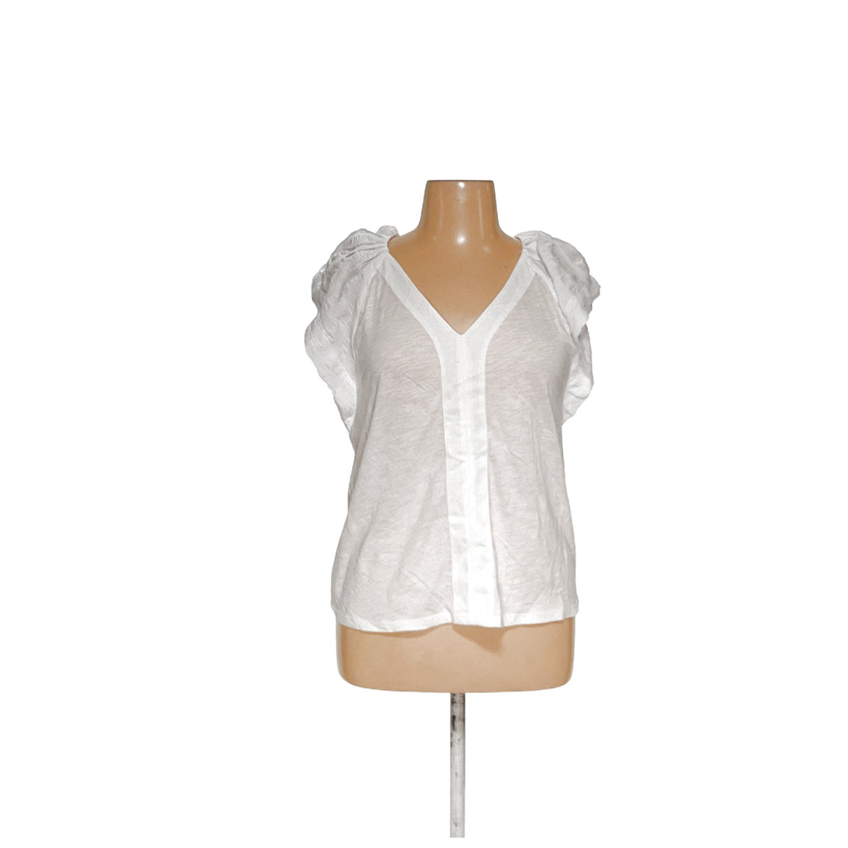 LOFT White Cotton Blouse - Women's L