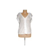 LOFT White Cotton Blouse - Women's L