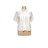 Madewell White Linen Button-Up Top XL