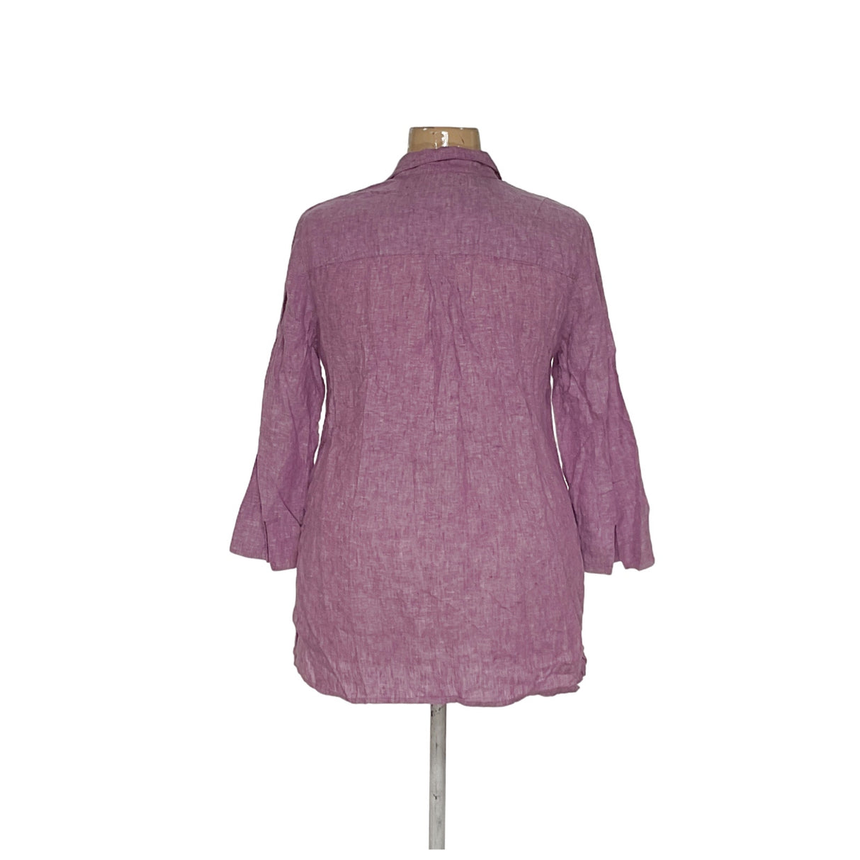 Chico's Purple Linen Blouse, Size 3