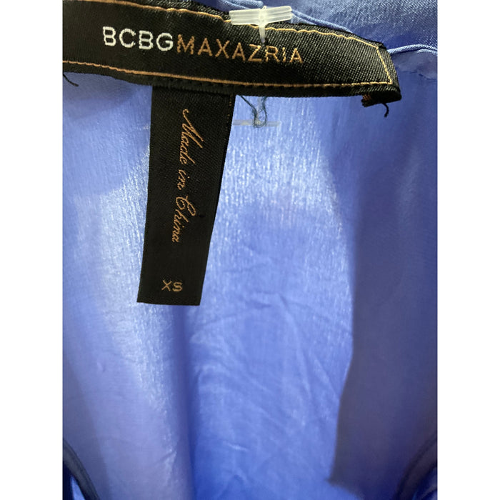 BCBGMAXAZRIA Blue Blouson Midi Dress XS