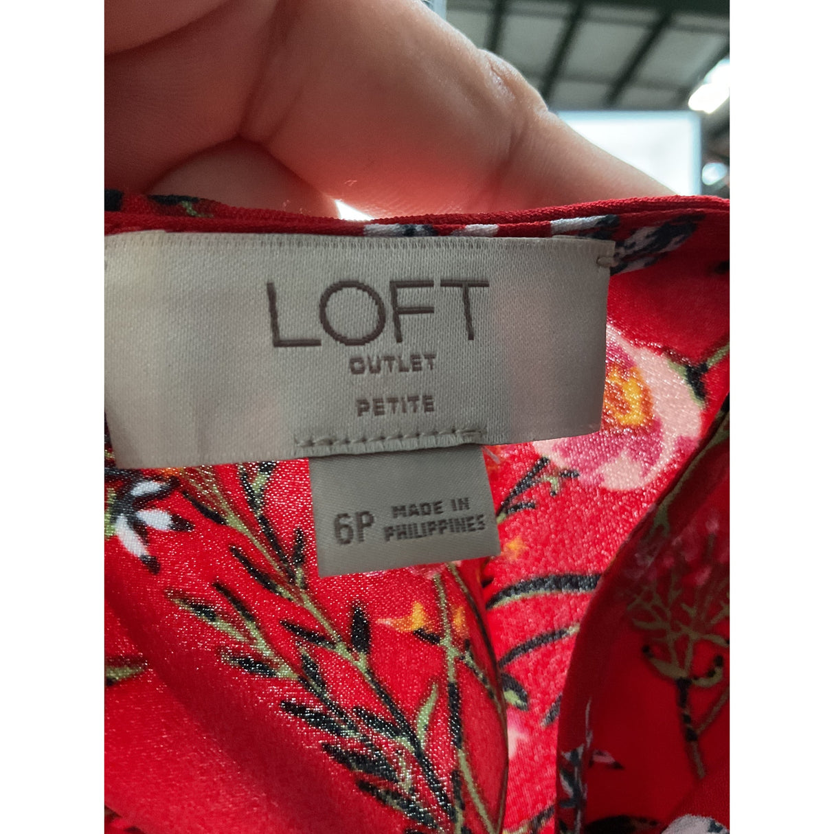 LOFT Red Wrap Dress, Size 6p