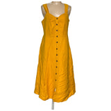 Ann Taylor Yellow Midi Shirt Dress M