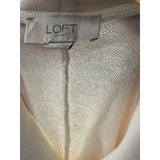 LOFT Cream Henley Sweater Size M