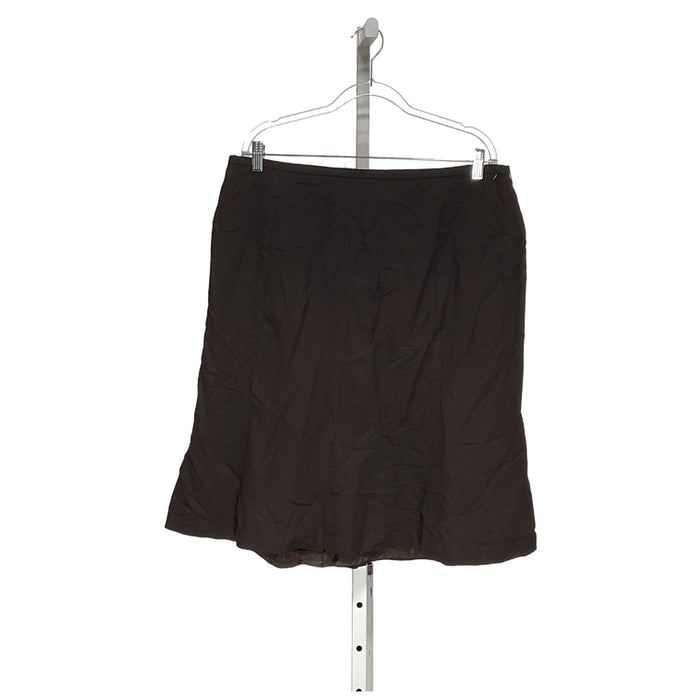 Charter Club Brown Wool A-Line Skirt