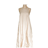 ZARA Beige Shift Dress - Long, 100% Cotton, Size XS, Casual Summer Style