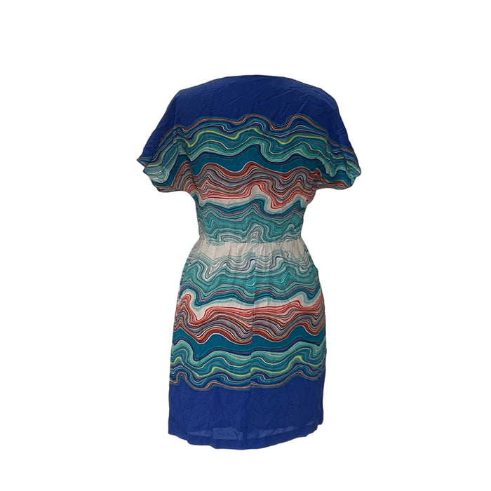 Trina Turk Blue Short Blouson Dress