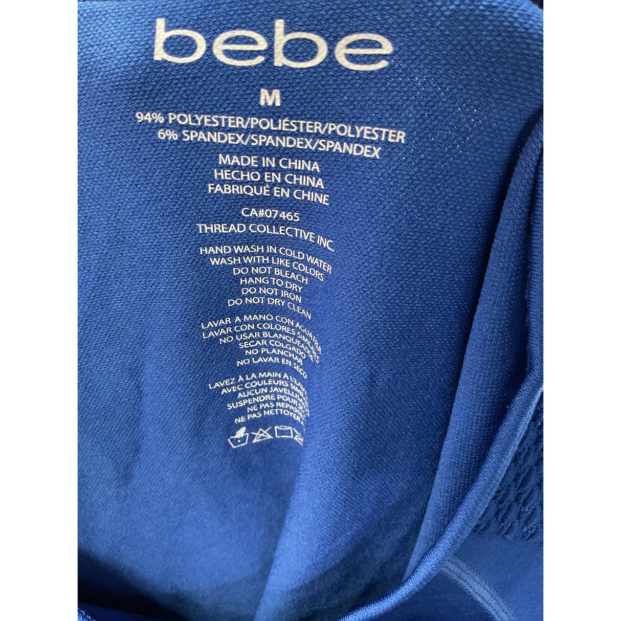 BEBE Blue Polyester Blouse Size M