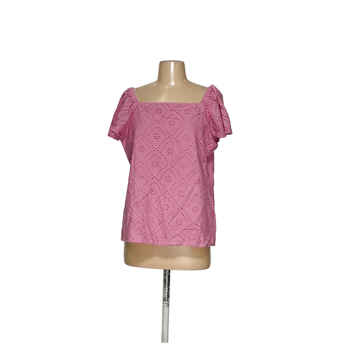 Ann Taylor Pink 100% Cotton Blouse - M