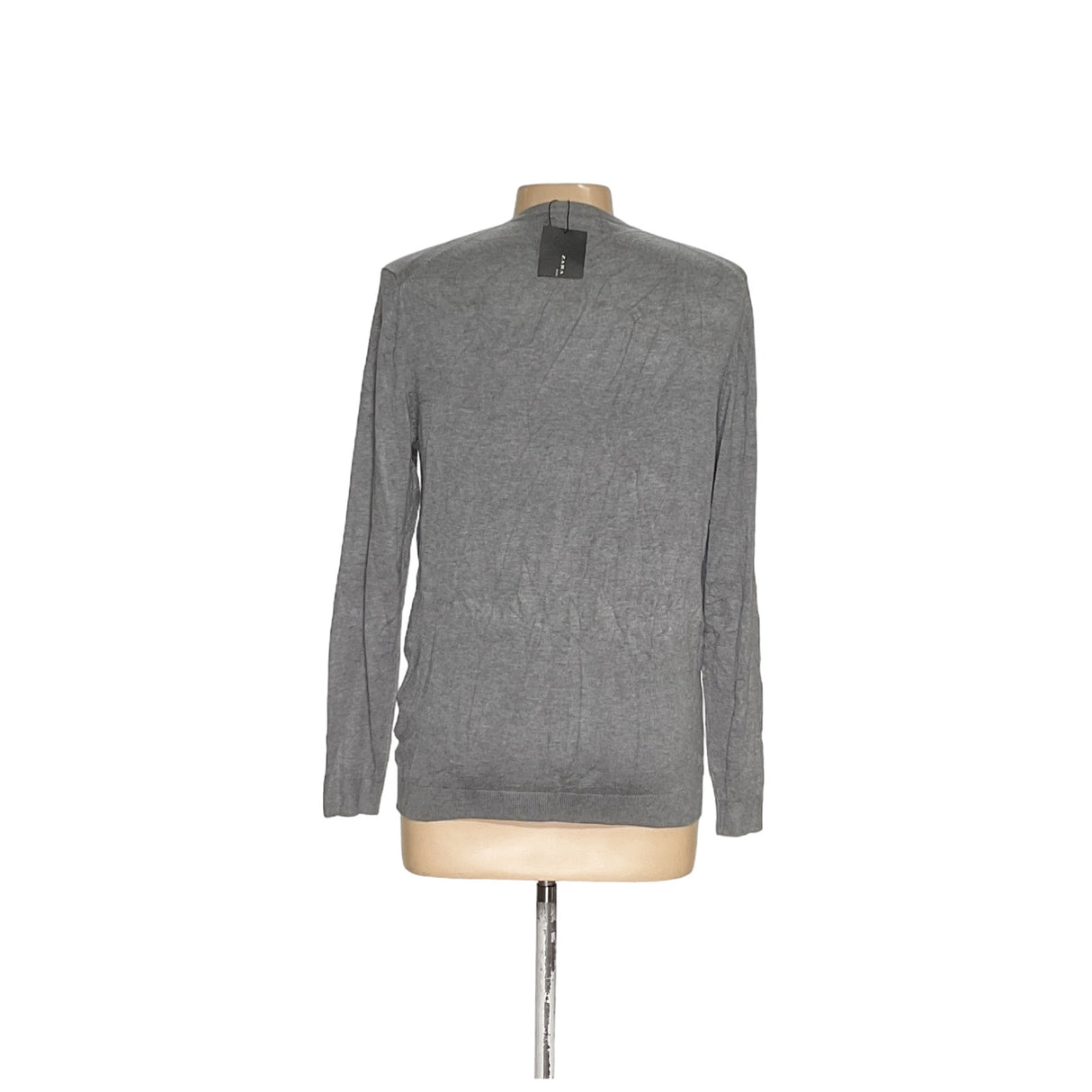 ZARA Gray XL Viscose Pullover Sweater