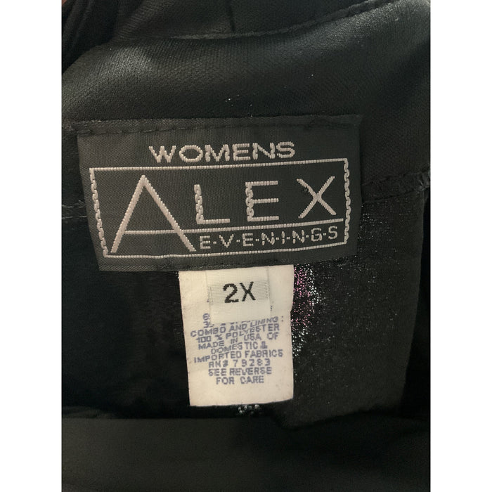 Alex evenings black cotton blouse, size 2X