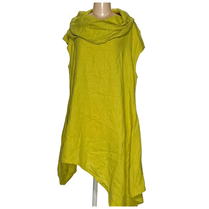 Bryn Walker Green Linen Shift Dress - Women's M