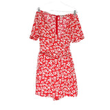 Madewell Red Floral Jumpsuit