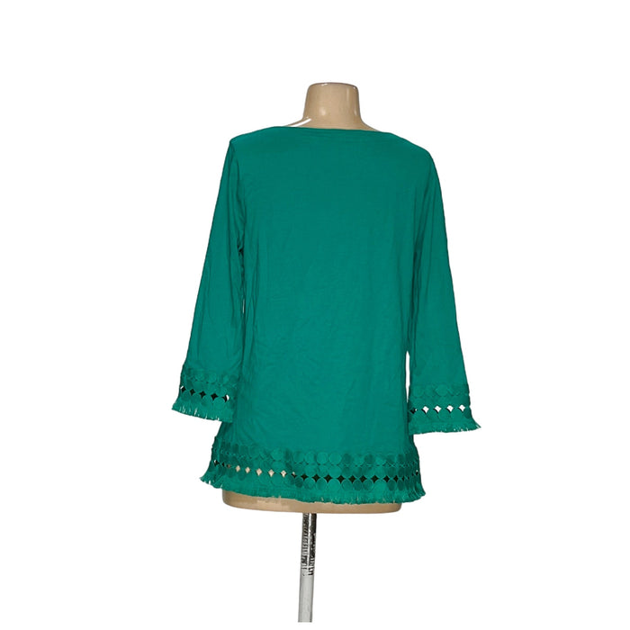 Talbots Green Cotton Blouse