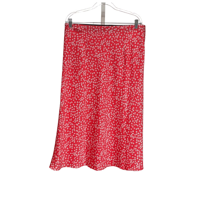 LOFT Red A-Line Skirt