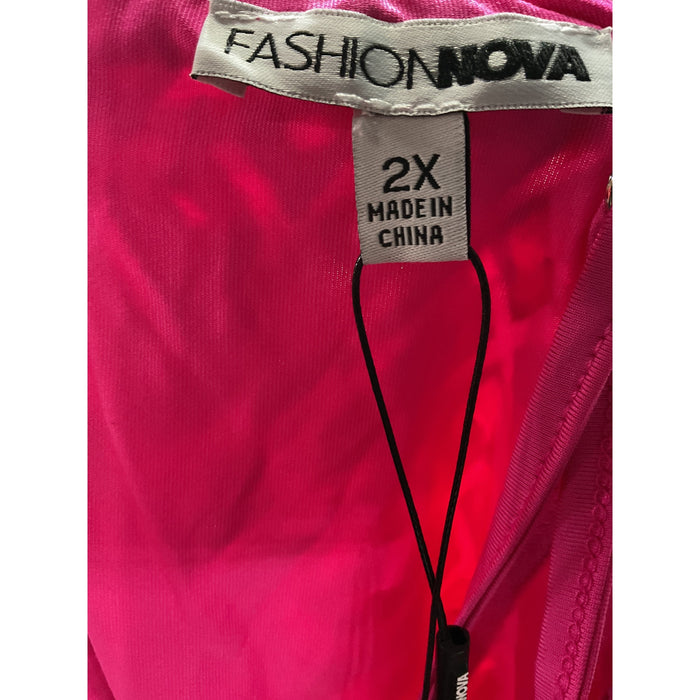 Fashion Nova Pink A-Line Dress - 2X