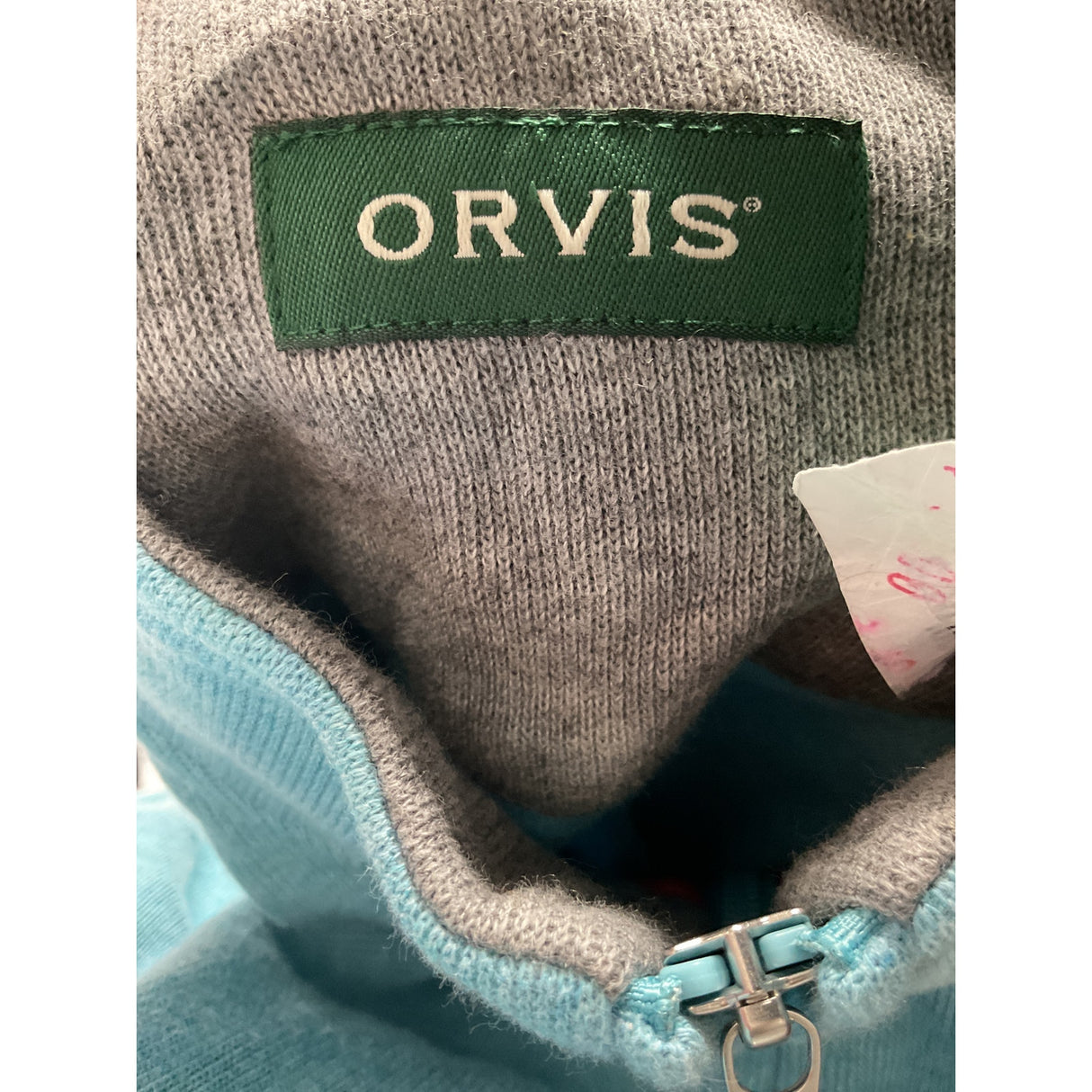 Orvis Blue Men's Henley Sweatshirt - Size S