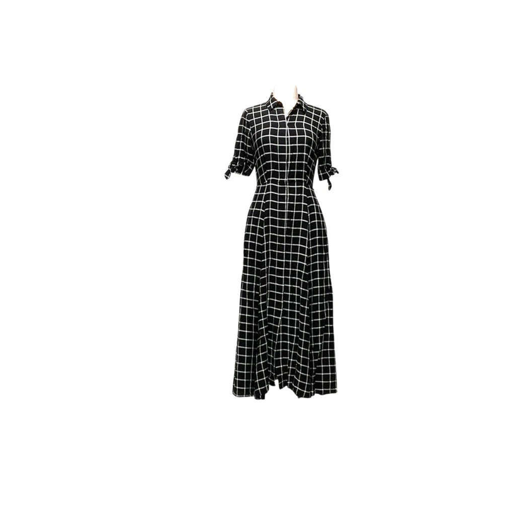Calvin Klein Black A-Line Long Dress