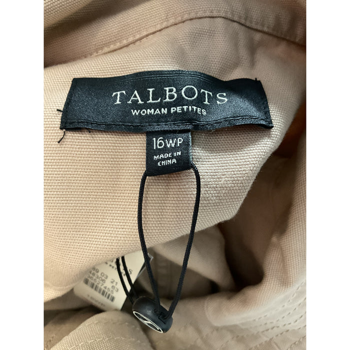 Talbots Beige Women's Jacket - Size 16WP