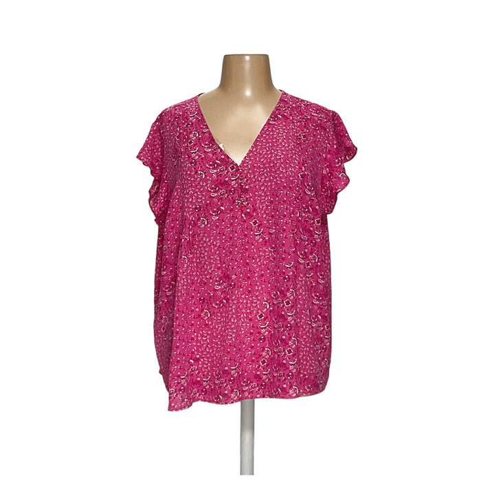 Cynthia Rowley Pink Cotton Blouse 3X