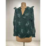 J. Crew Green Viscose Blouse - Women's S