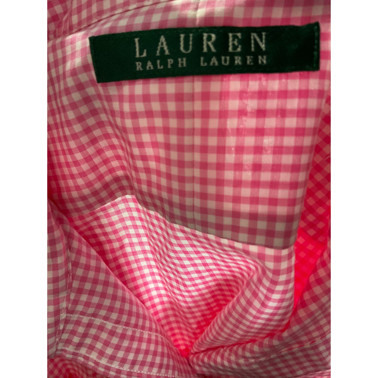 RALPH LAUREN Pink Gingham Button-Up