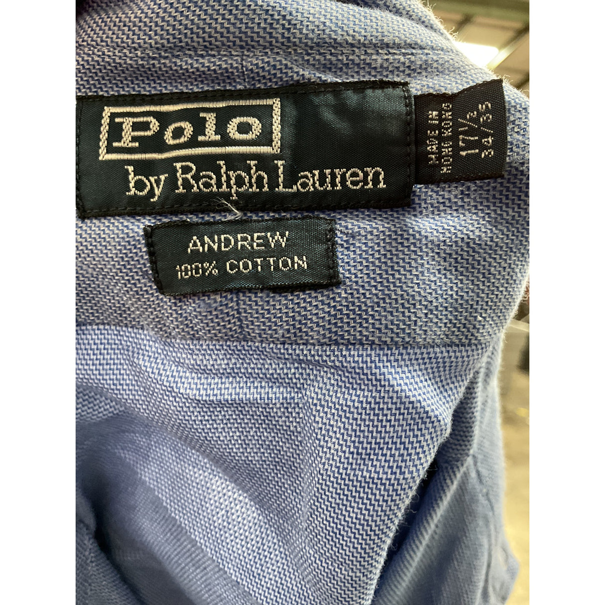 Polo Blue Long Sleeve Shirt - Size 17.5