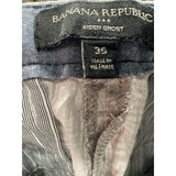 Banana Republic Gray Canvas Floral Bermuda Shorts (Size 35)