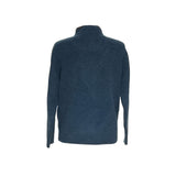 L.L. Bean Blue Merino Wool Henley Sweatshirt