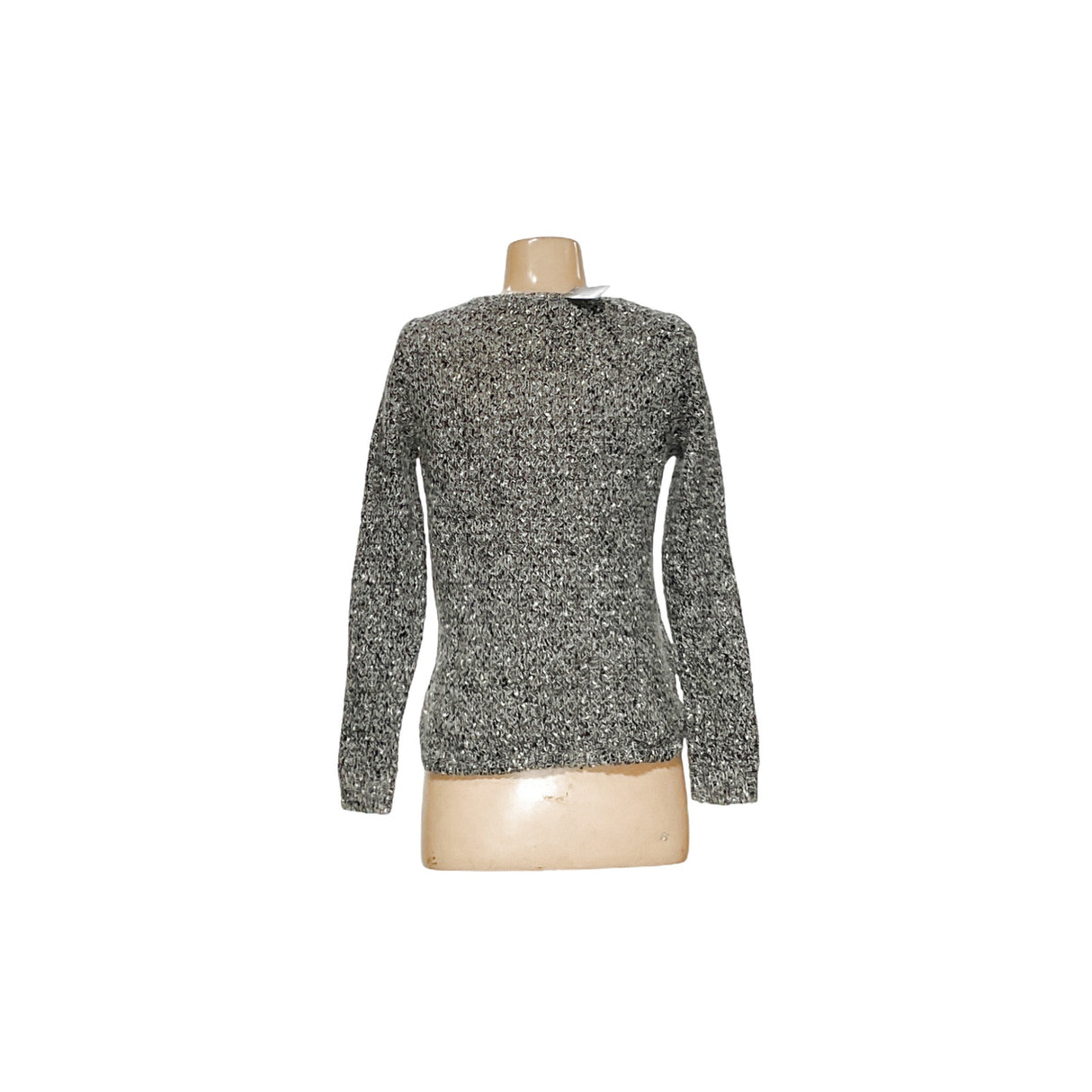 Ann Taylor Gray Acrylic Crochet Pullover