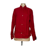 Lauren Ralph Lauren Red Linen Button-Up Top - Women's M