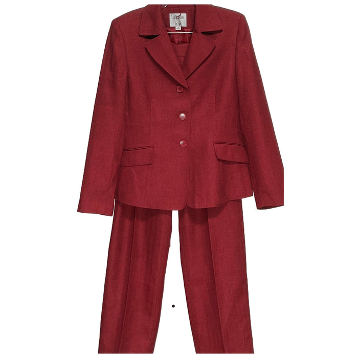 Le Suit Red Outfit: Women's Size 8