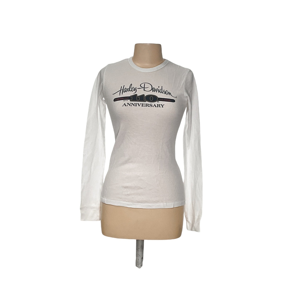 Harley Davidson White Cotton Activewear Top M