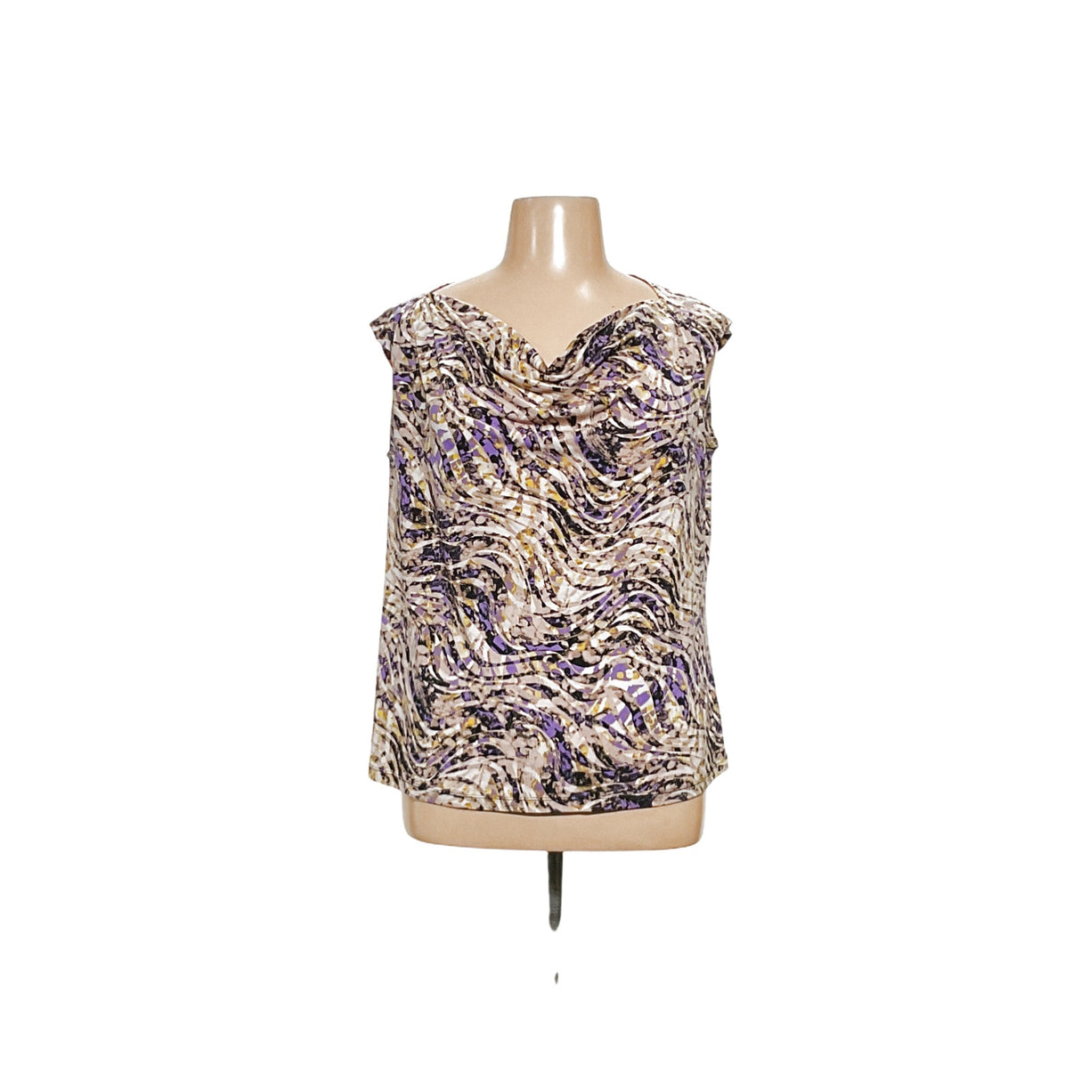 Jones New York Women's Plus Size Purple Graphic Blouse