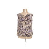 Jones New York Women's Plus Size Purple Graphic Blouse