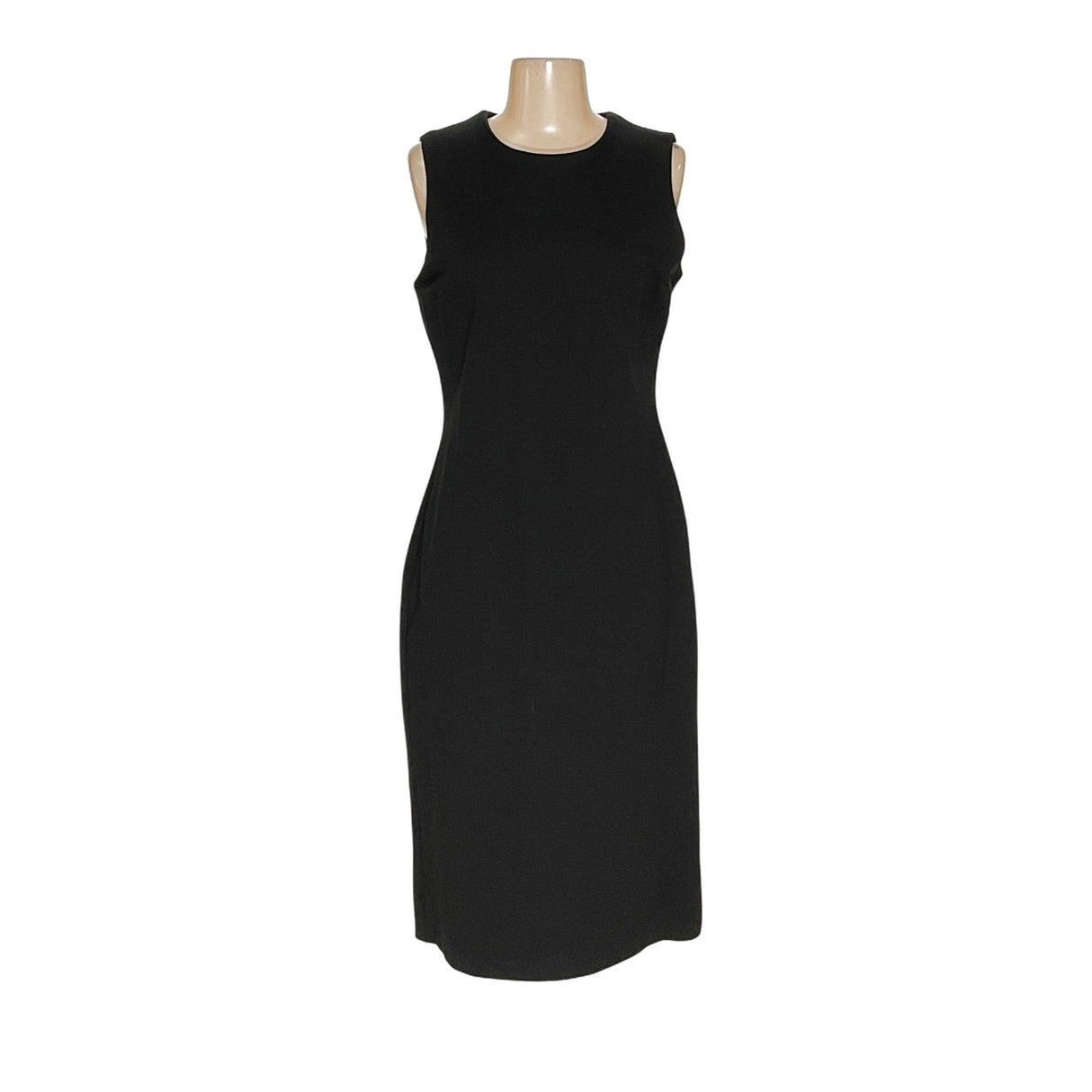 Ralph Lauren Black Viscose Sheath Dress, Knee Length