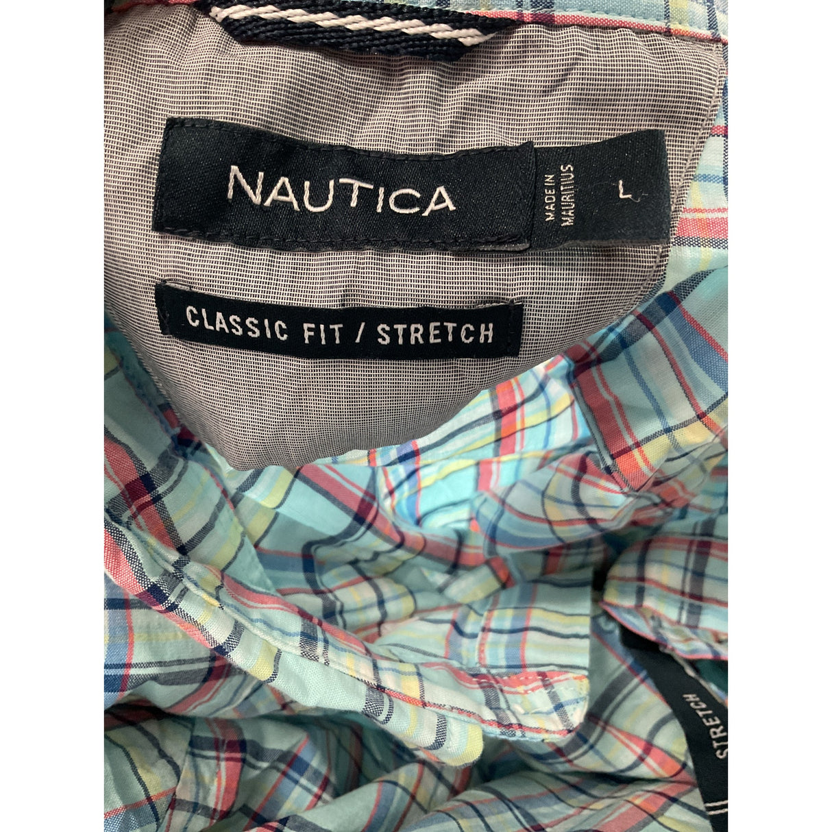 Nautica Multicolor Dress Shirt - Men's L