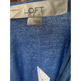 LOFT Blue Rayon Blouse - Women's Size L