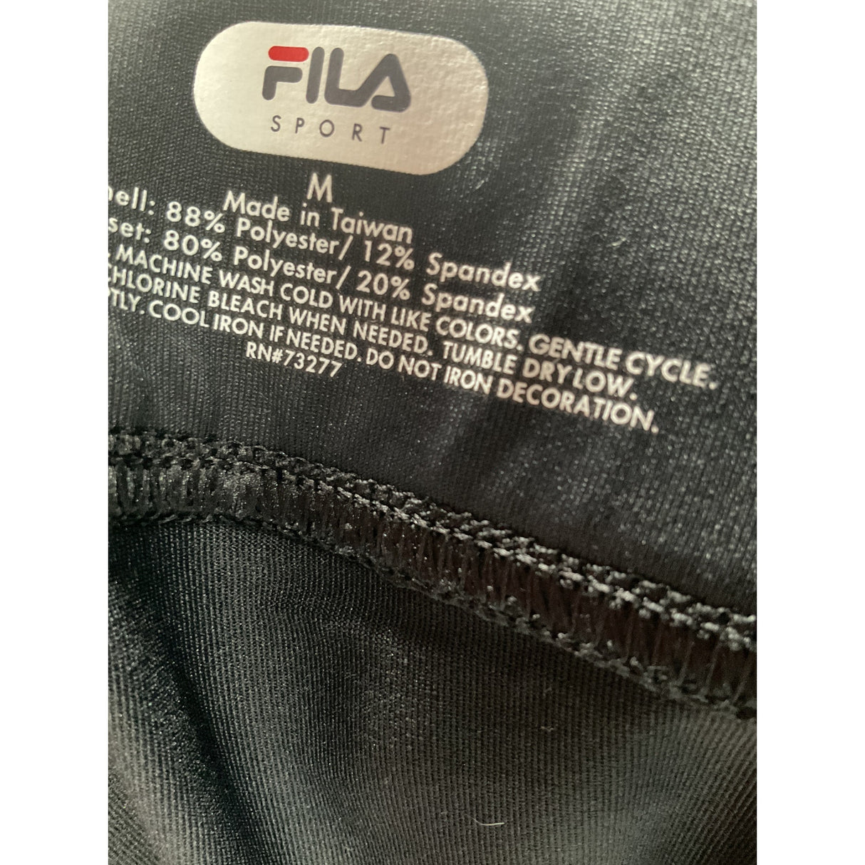 Fila Black Capri Activewear Pants