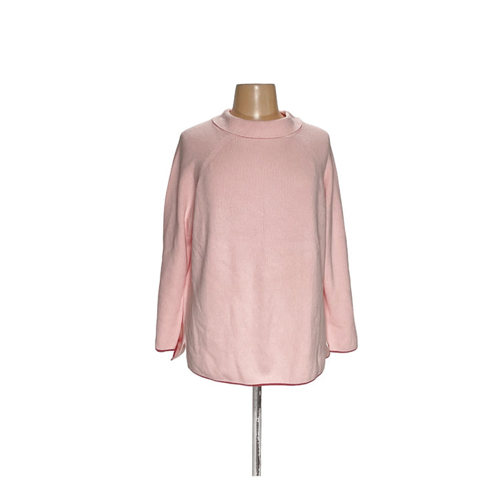 Talbots Pink Plus Size Cotton Pullover Sweater