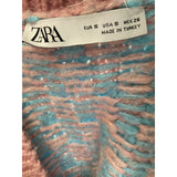 ZARA Pink Acrylic Crochet Vest