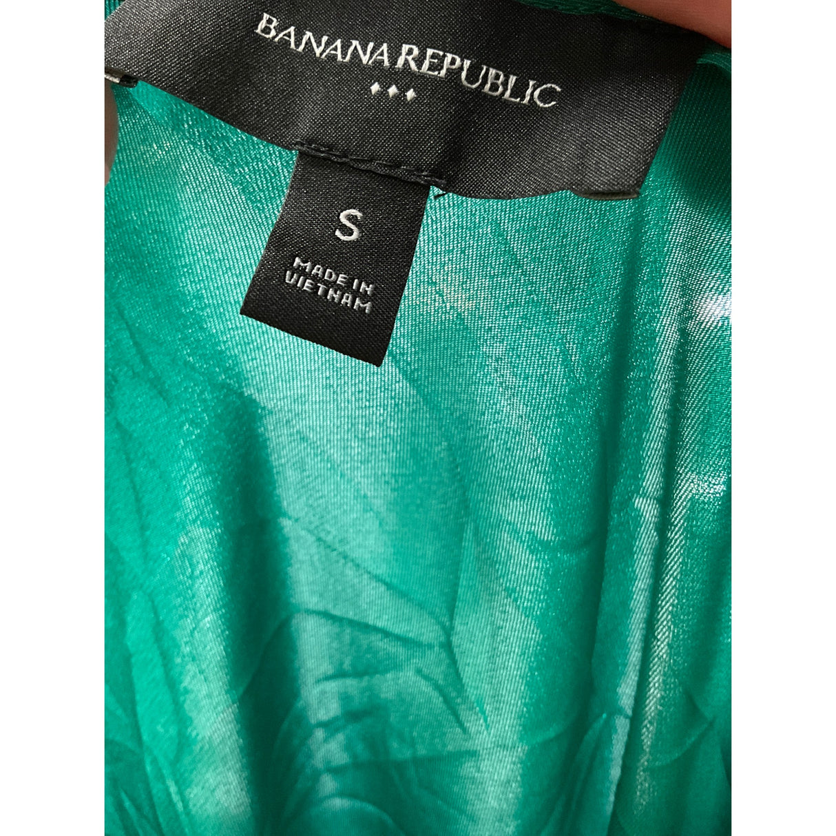 Banana Republic Green Satin Midi Dress