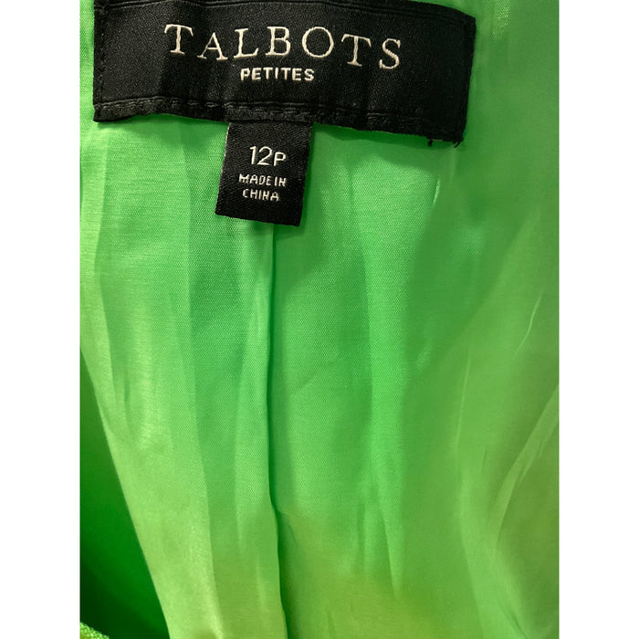 Talbots Green Cotton Blazer - Women's 12P