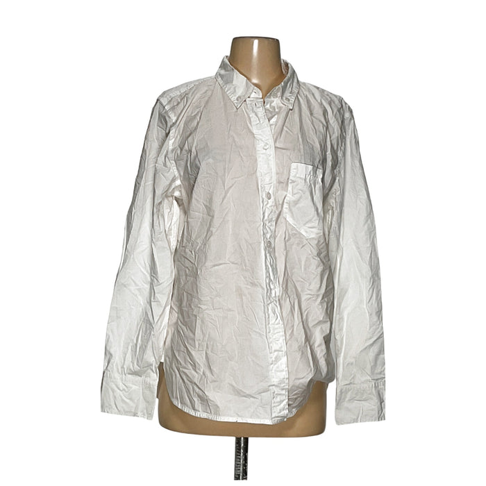 J. CREW White Button-Up Top, Size 12