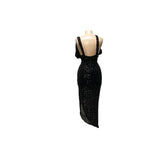 Stylish Fashion Nova Black Bodycon Midi Dress - Size S