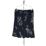 LR Lauren Silk A-Line Skirt - Blue, Size L